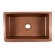 Handcrafted Copper Single Mount Kitchen Sink Modern Design